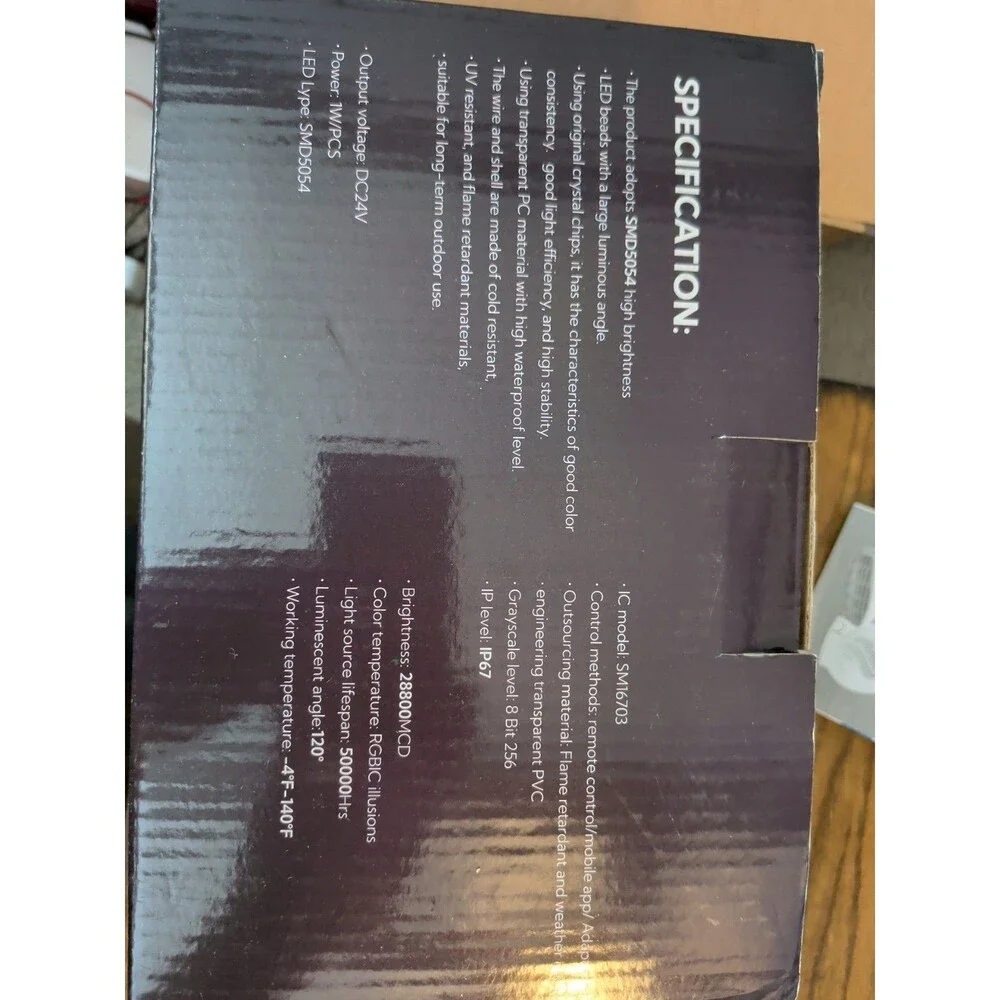 Outdoor LED Smart Lights. 100ft With Remote And 16 Million Colors